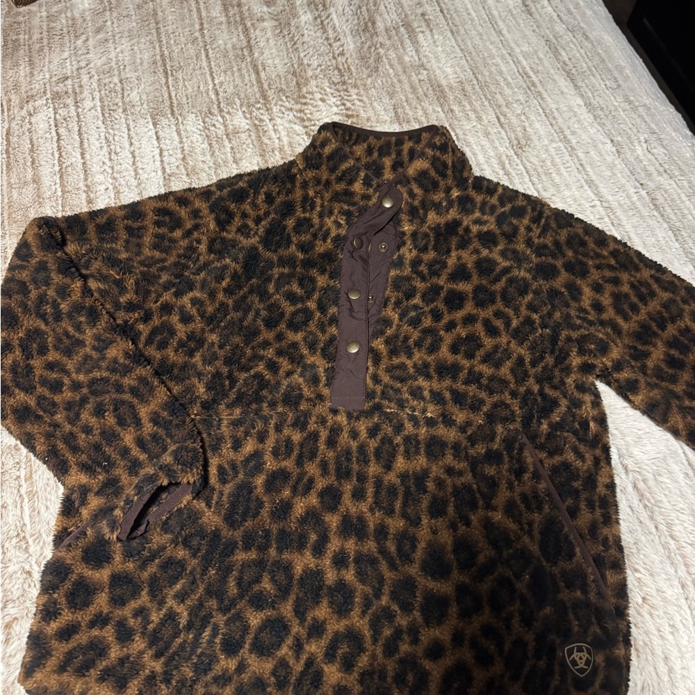 Ariat Brown and Black Fleece Pullover